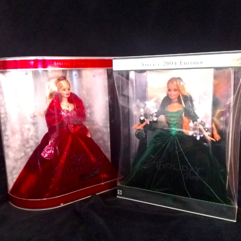 Mattel Barbie  2fer Holiday Rare Vintage Barbie special 2004 Ed., & 2002 Ed. NIB